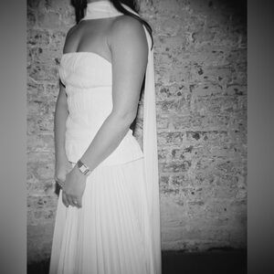 Bridal chiffon neck scarf